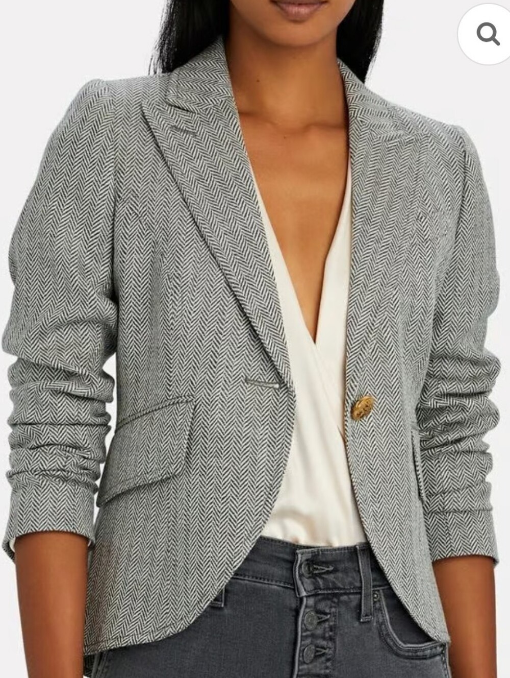 SMYTHE WOOL HERRINGBONE BLAZER 6